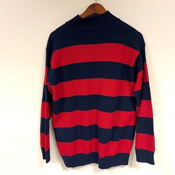- Ralph Lauren blue and red striped rugby sweater Sz M - Picture 4 of 6